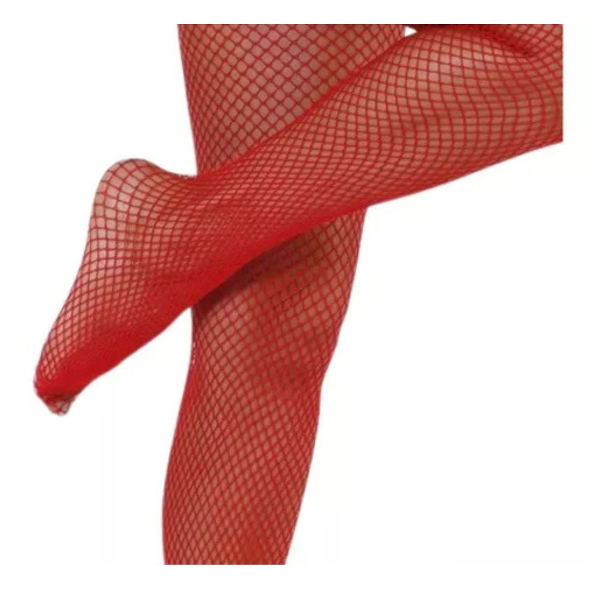 Meia Calça Arrastão Vermelho - Tamanho Único Meia Calça Arrastão Vermelho - Tamanho Único